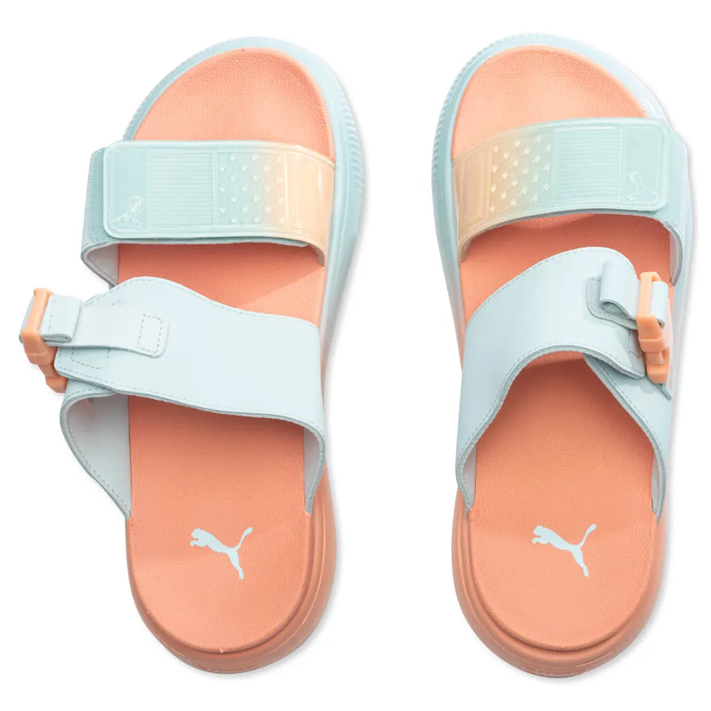 Suede Mayu Sandal Summer Camp - Nitro Blue/Peach Pink