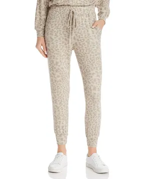 Sundry Leopard Print Jogger Pants Sand