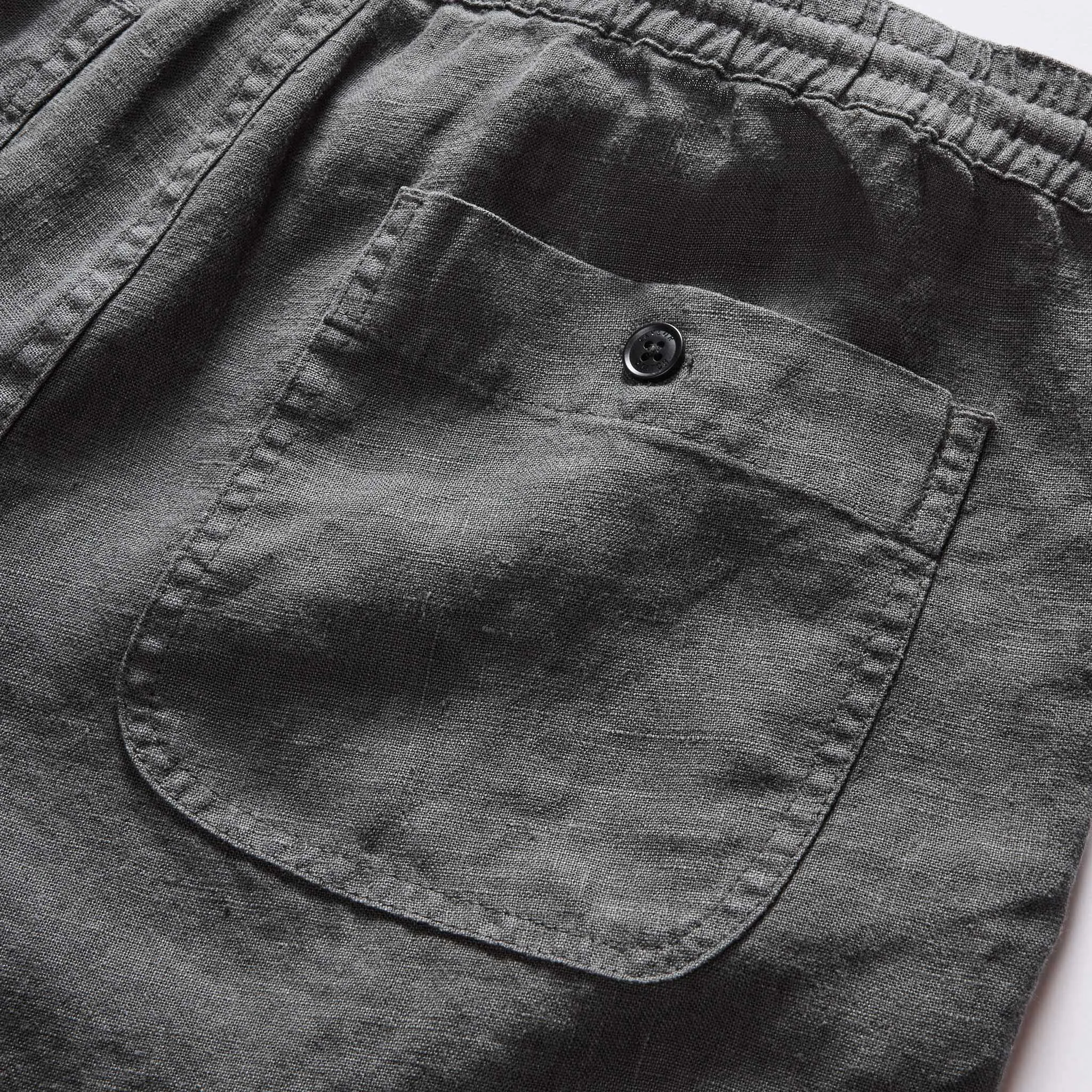 The Apres Short in Faded Black Hemp