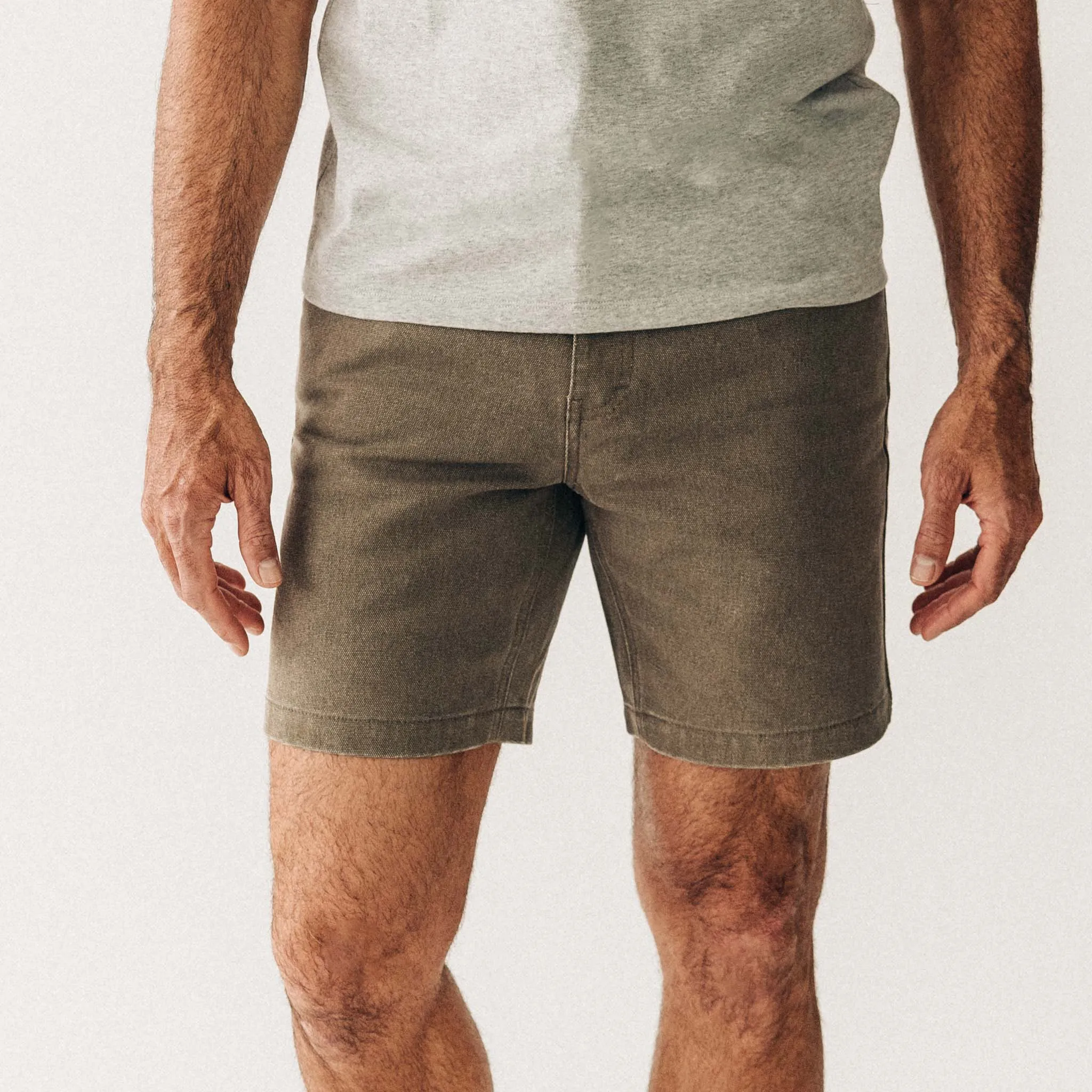 The Camp Short in Stone Chipped Canvas