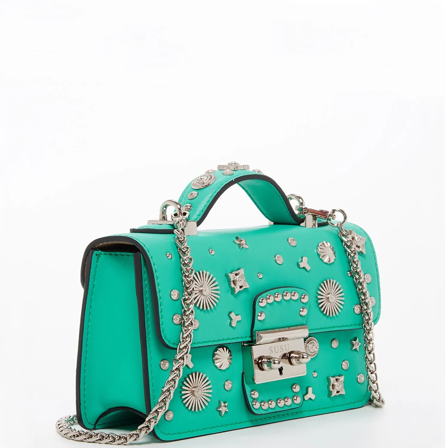 The Hollywood Small Leather Bag Arcadia Green