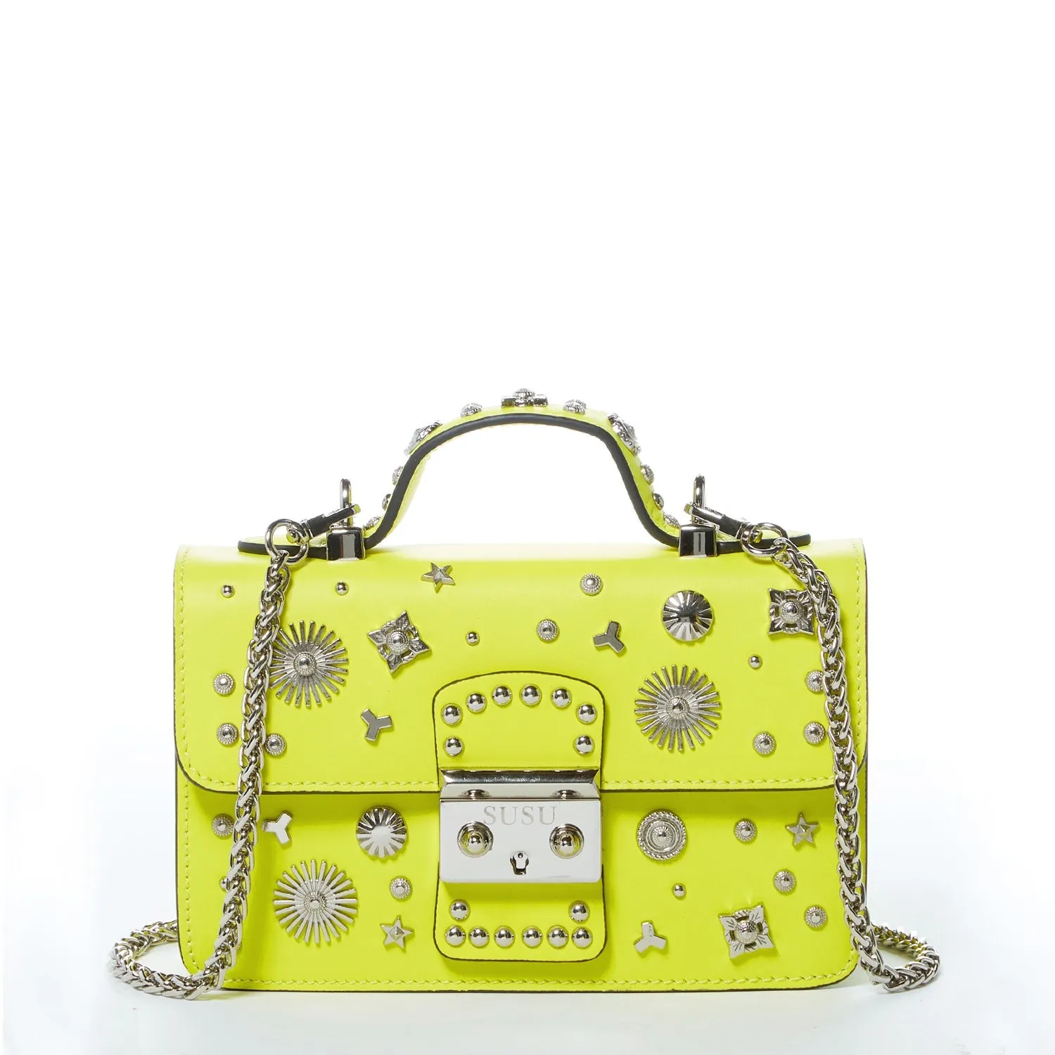 The Hollywood Small Leather Bag Bright Yellow