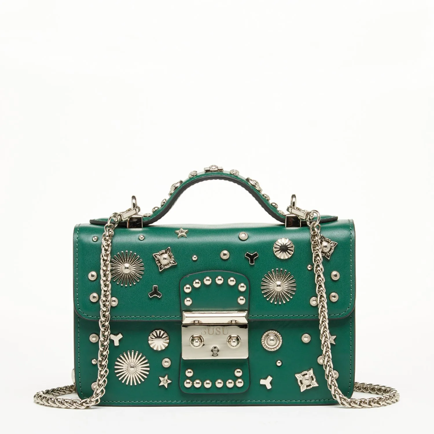 The Hollywood Small Leather Bag Evergreen