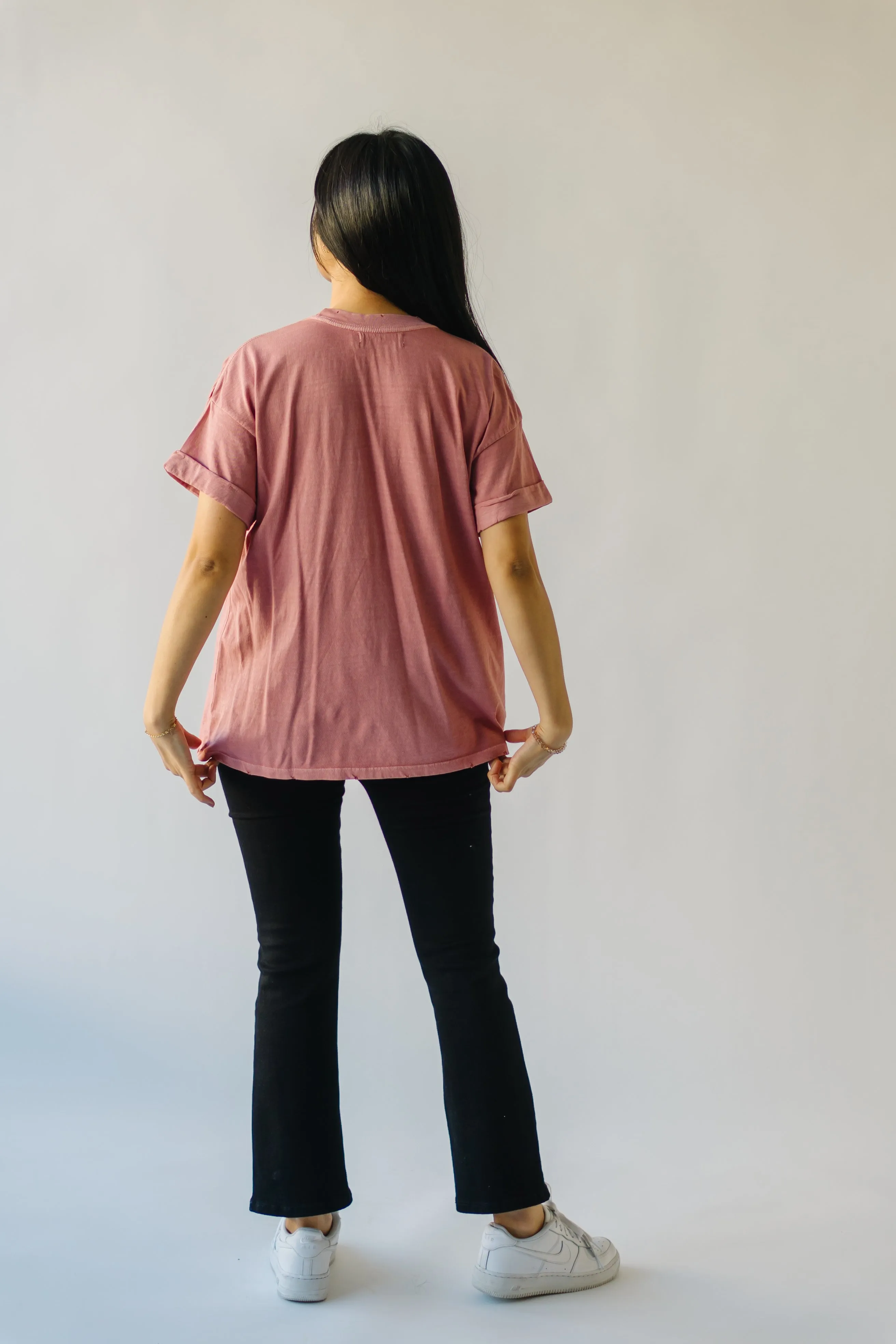 The March Daffodil Tee in Dusty Pink