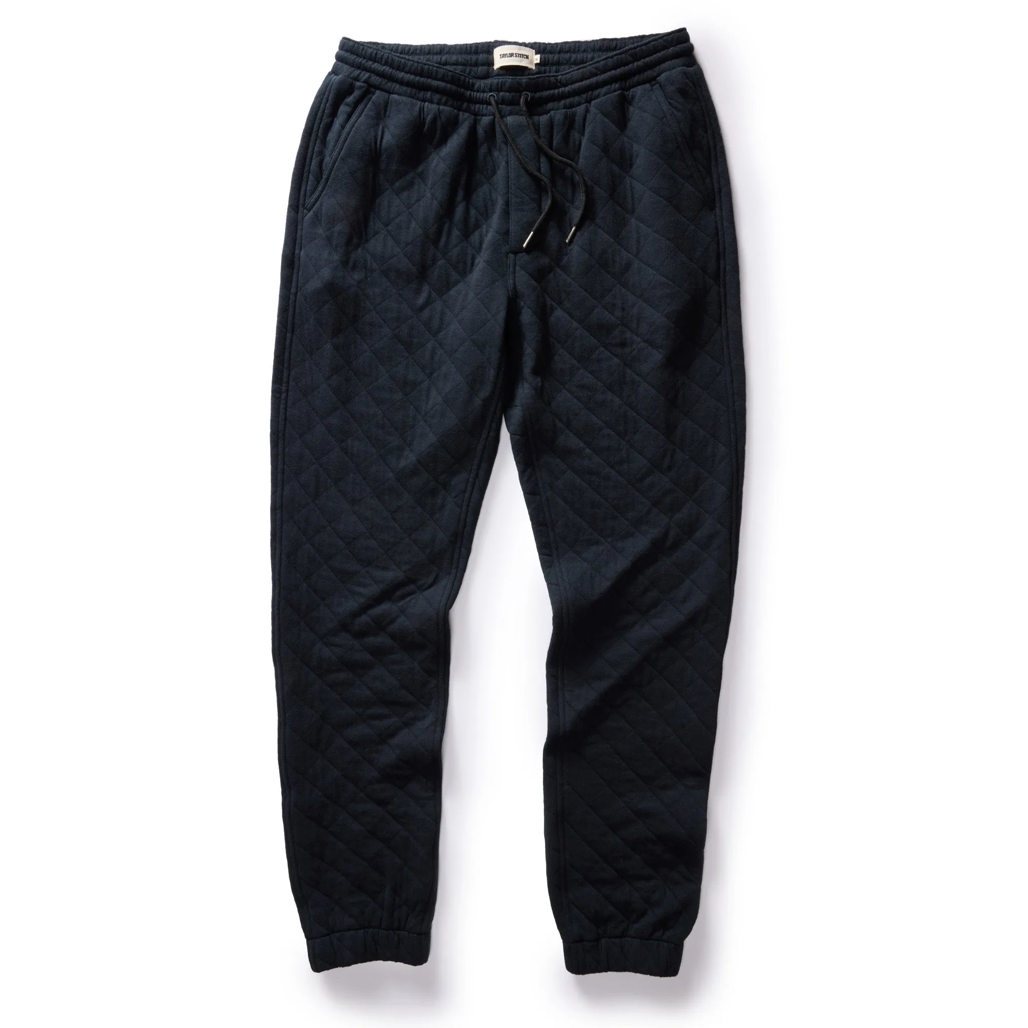 The Quilted Jersey Pant in Midnight Heather