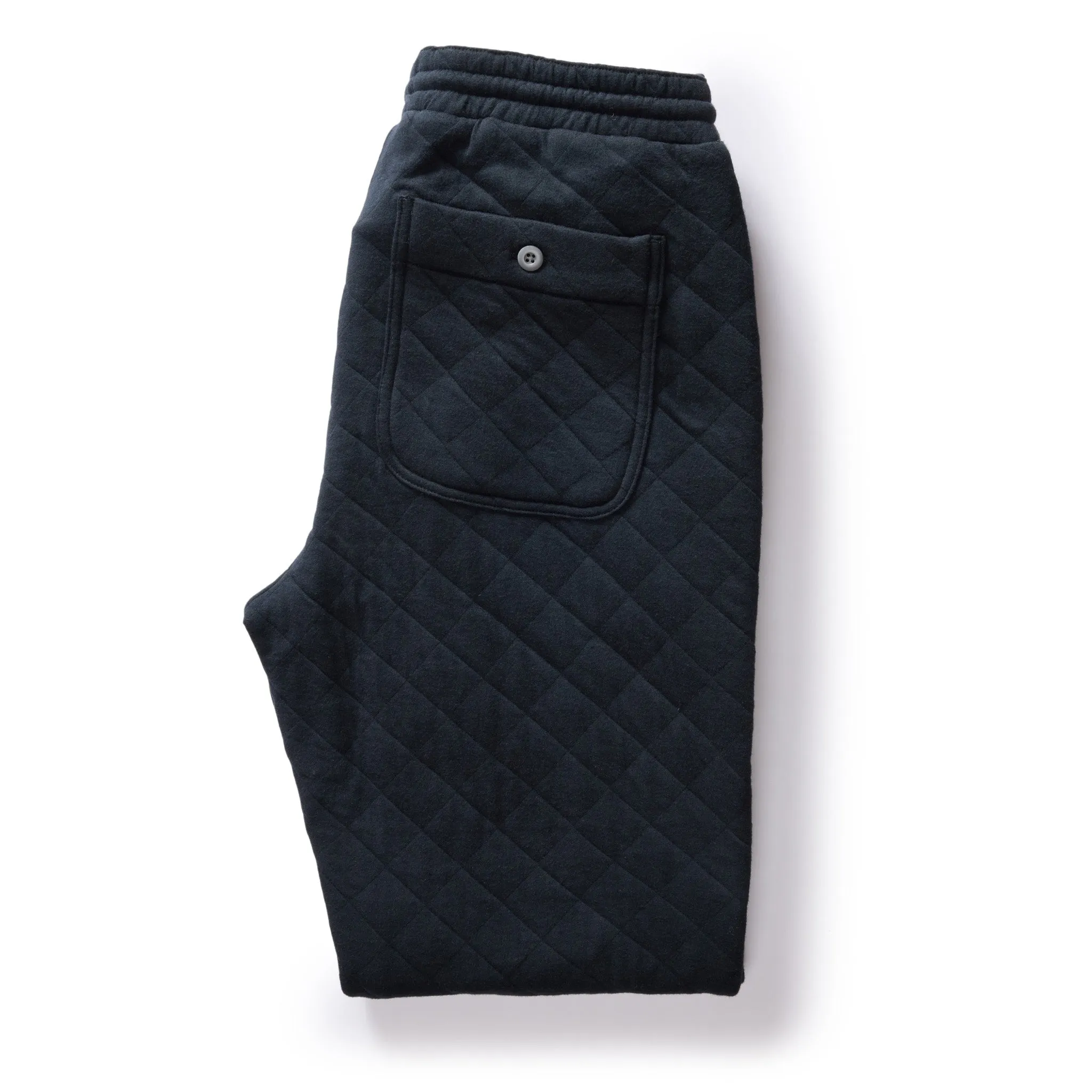 The Quilted Jersey Pant in Midnight Heather