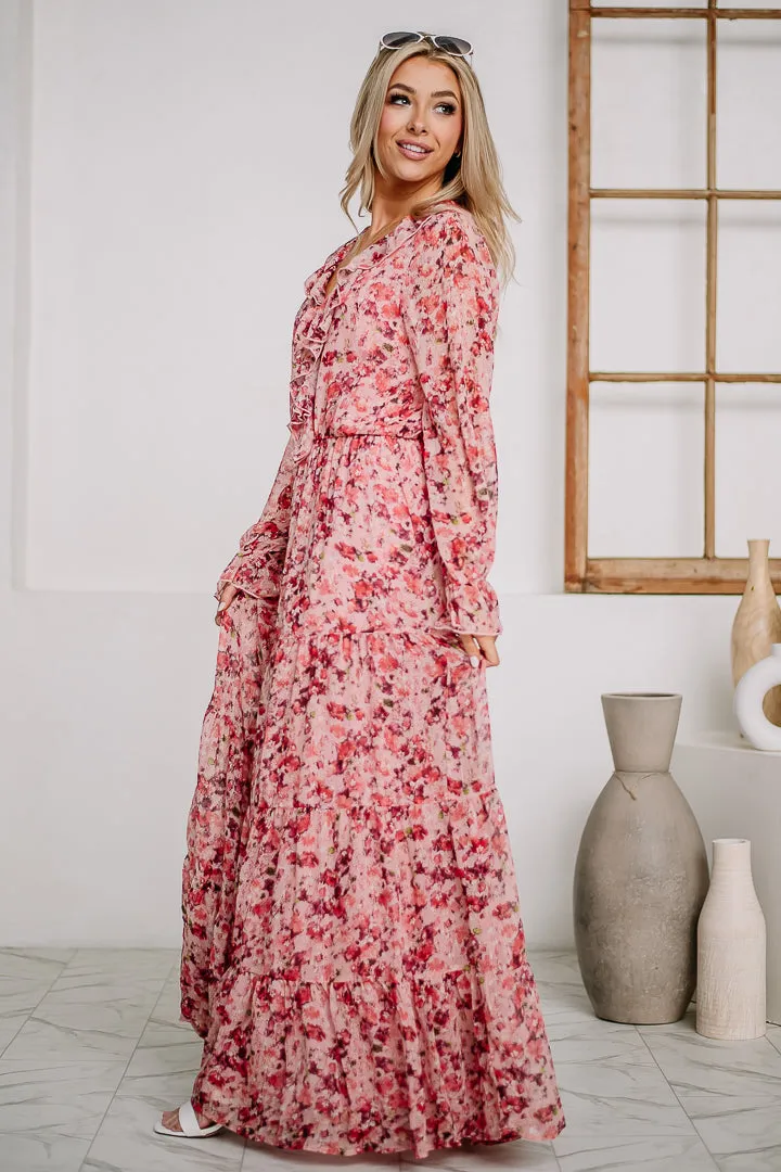 Time Won't Stop Floral Maxi Dress