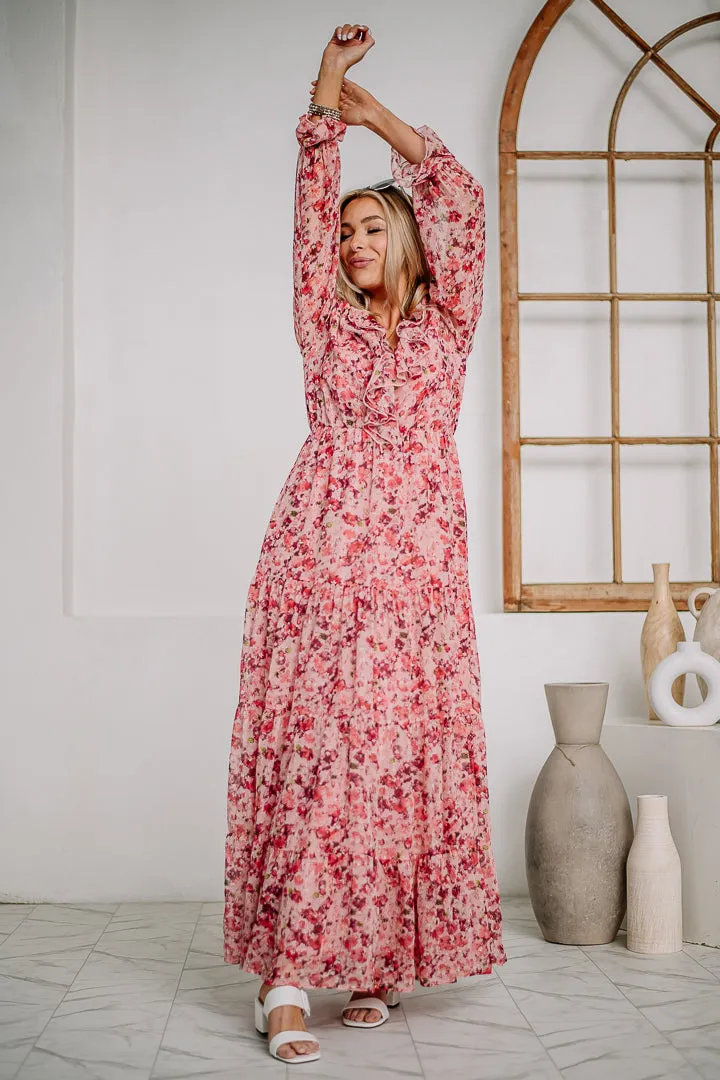 Time Won't Stop Floral Maxi Dress