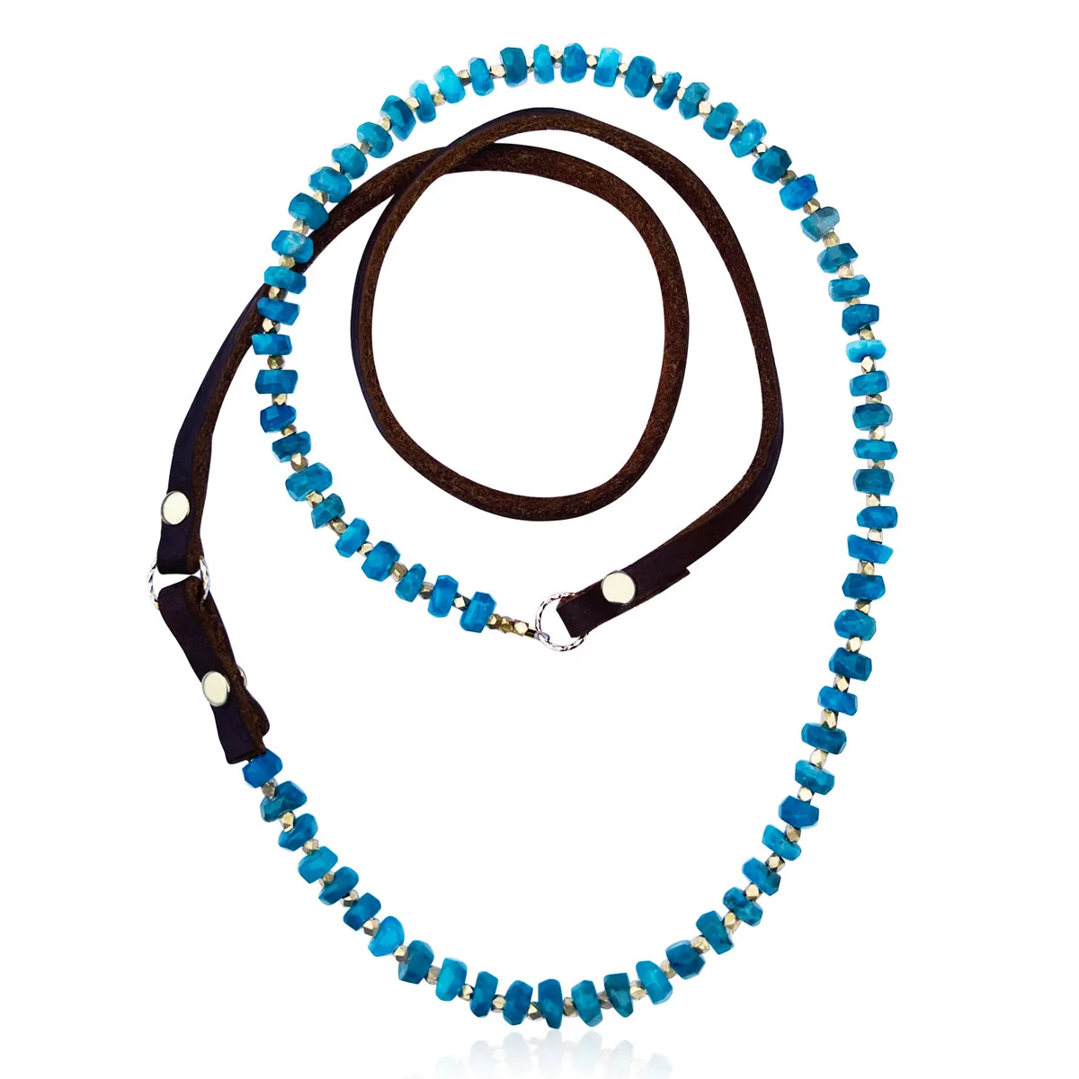 True Self Discovery: Apatite Confidence Necklace - Rustic Version