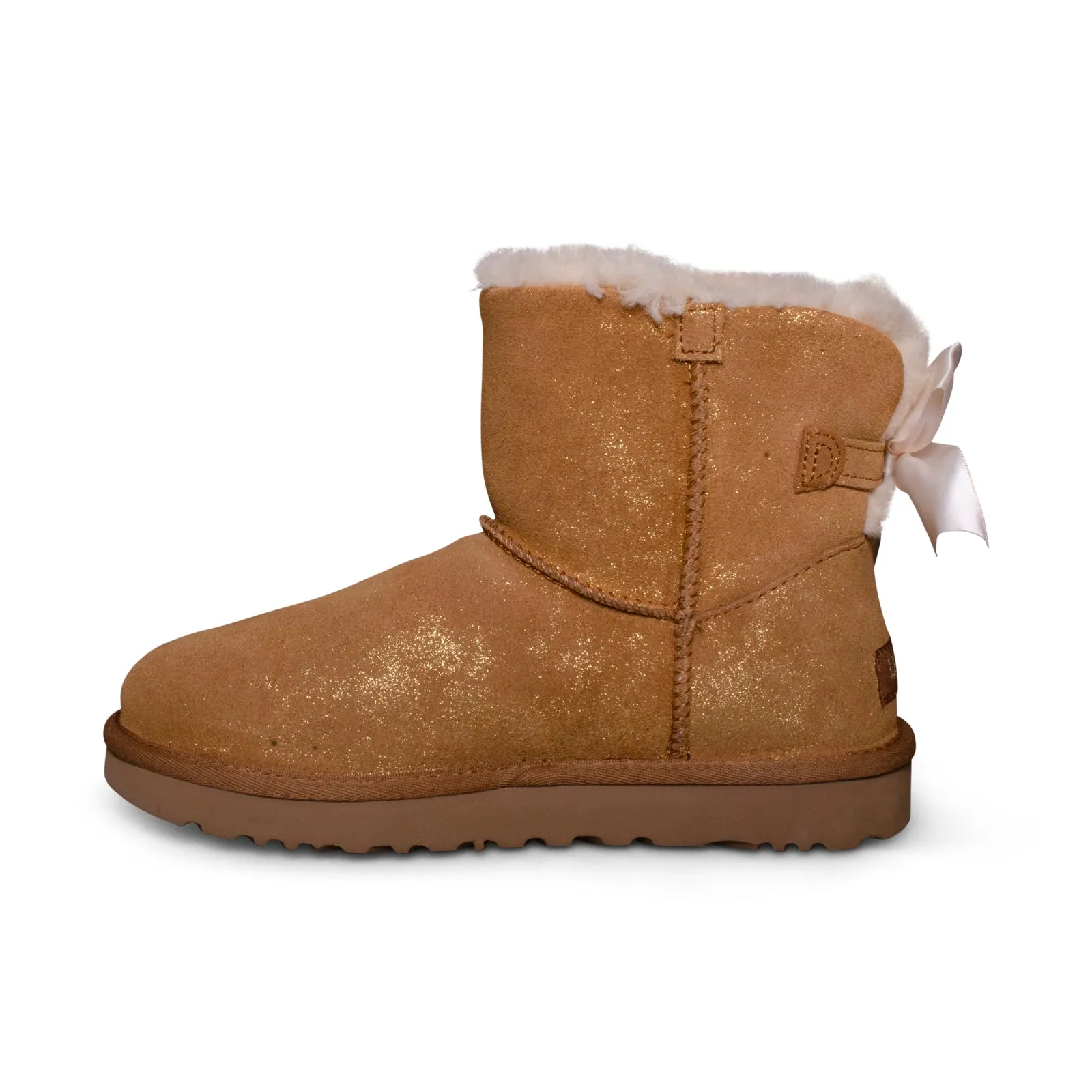 UGG Mini Bailey Bow Glimmer Chestnut Boots - Women's