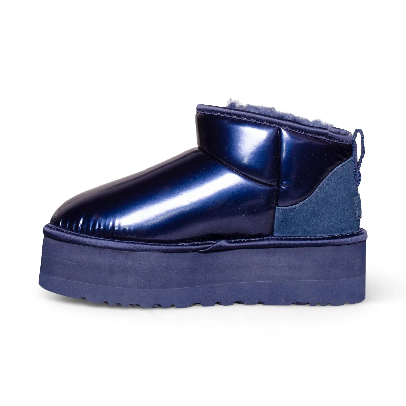 UGG Ultra Mini Platform Hi Shine Navy Iridescent Boots - Women's