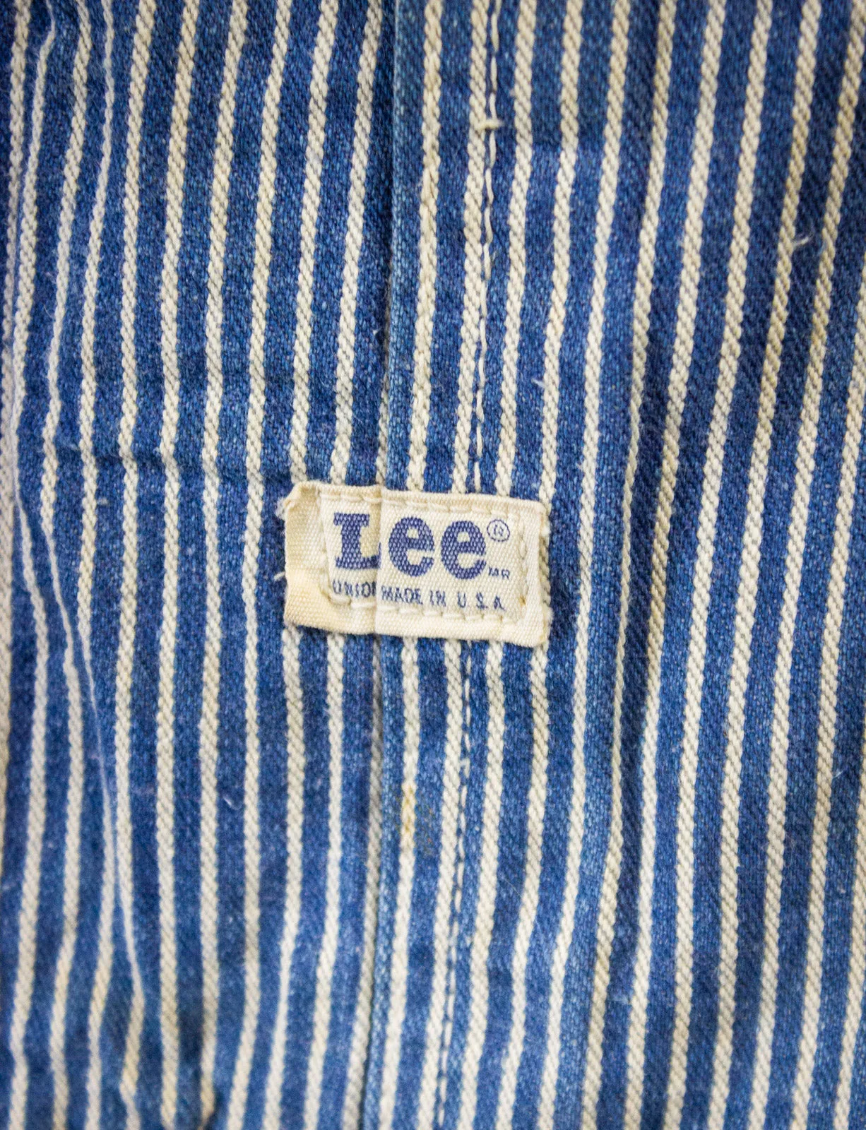 Vintage Lee Pinstripe Denim Overalls 60s 39x28