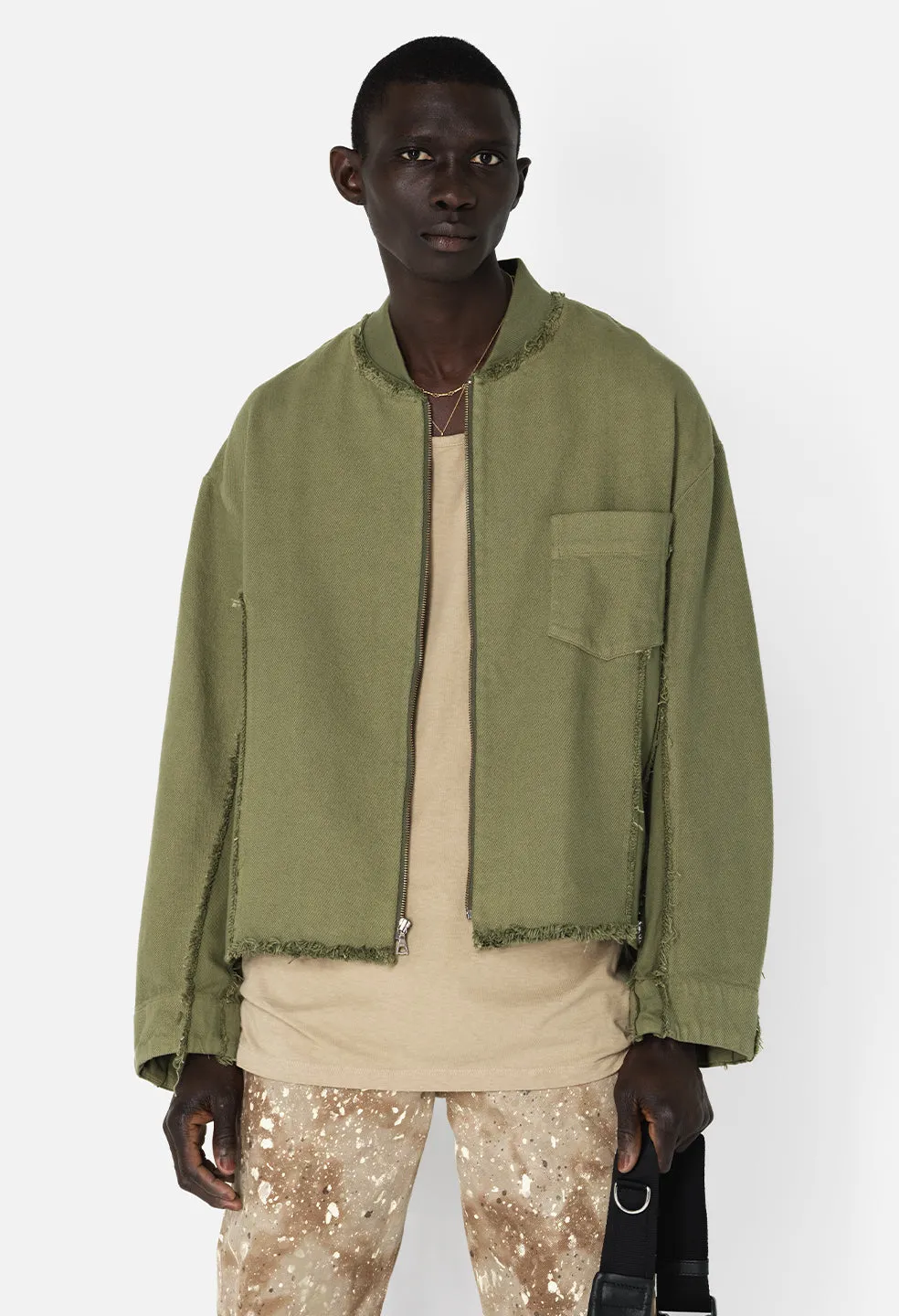 Vintage Slab Zip Jacket / Olive