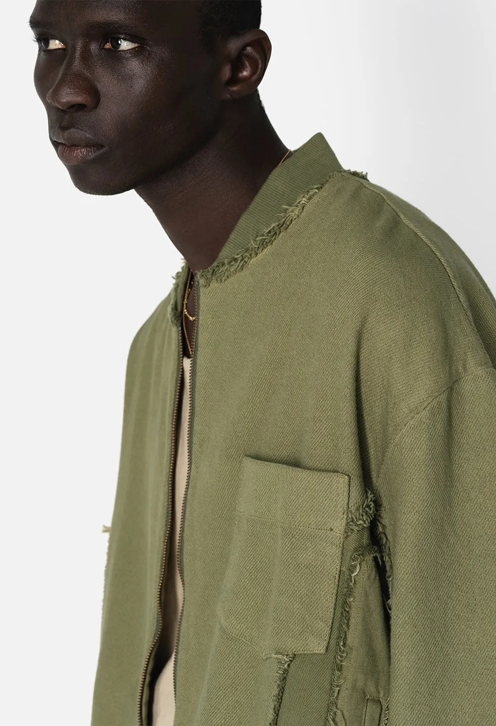 Vintage Slab Zip Jacket / Olive