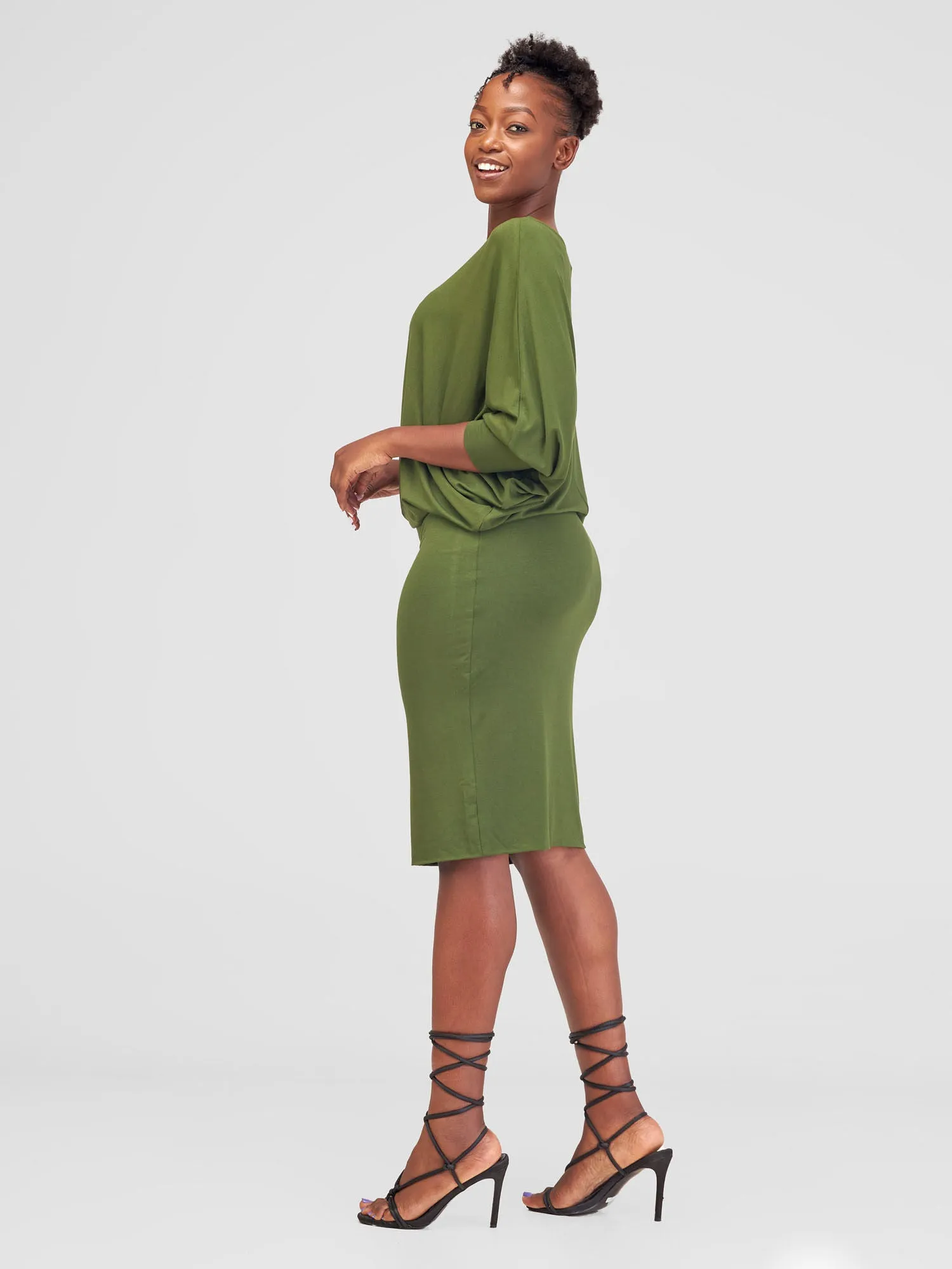 Vivo Basic Tolani Jersey Dress - Hunters Green