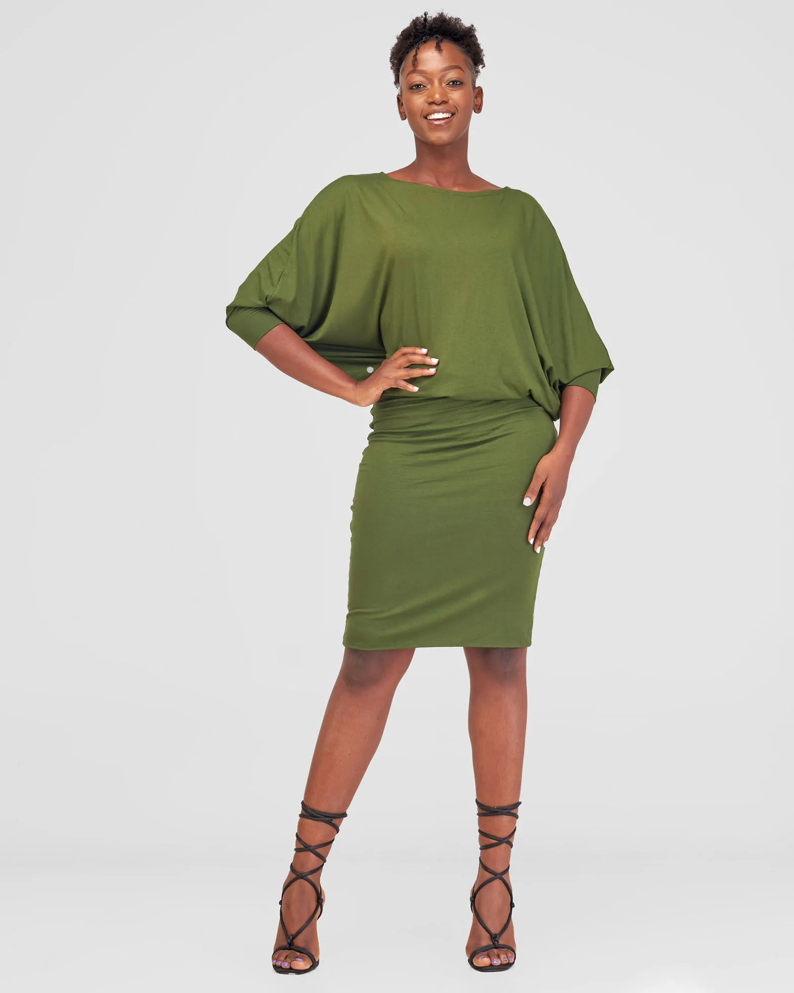 Vivo Basic Tolani Jersey Dress - Hunters Green