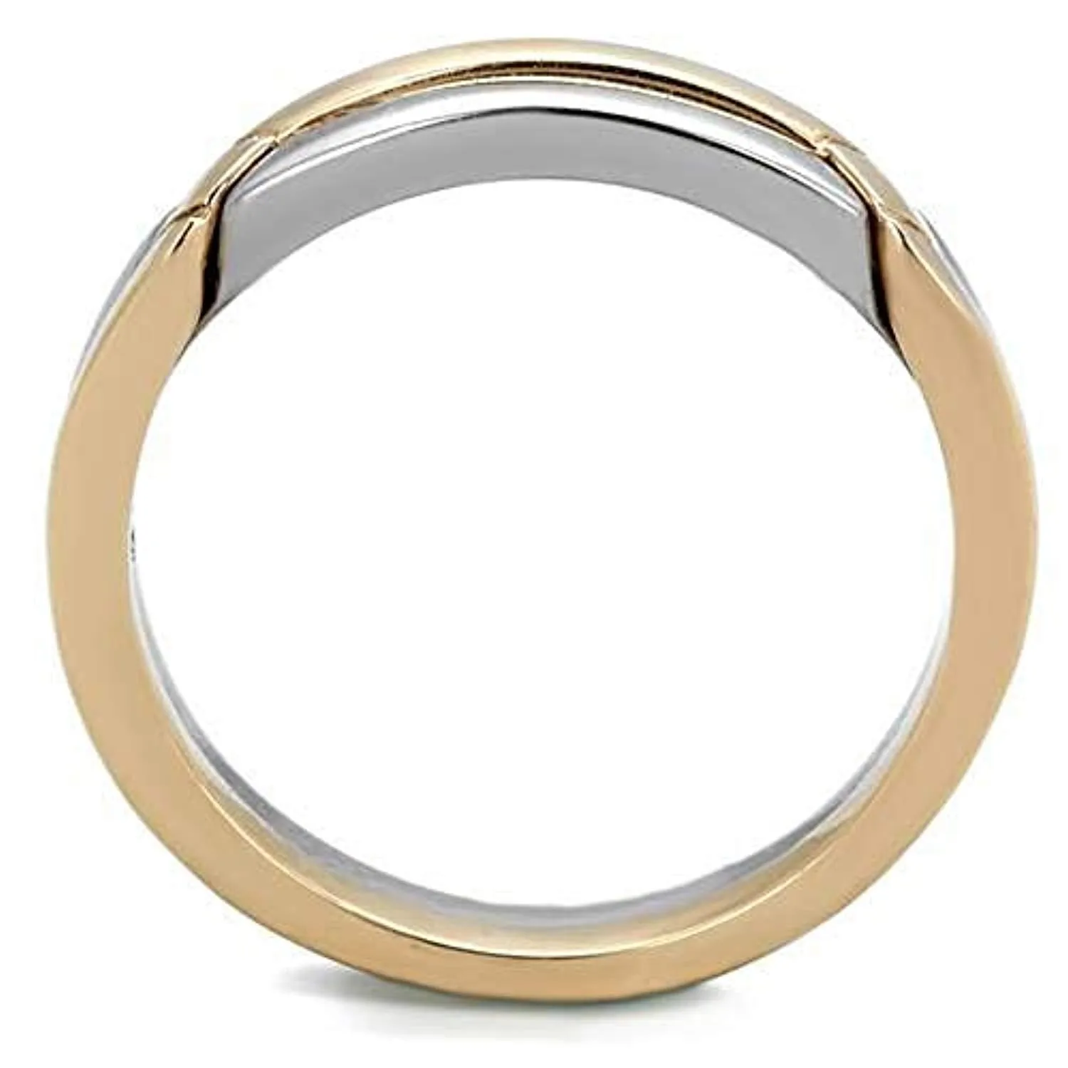 WildKlass Stainless Steel Ring Two-Tone IP Rose Gold Women