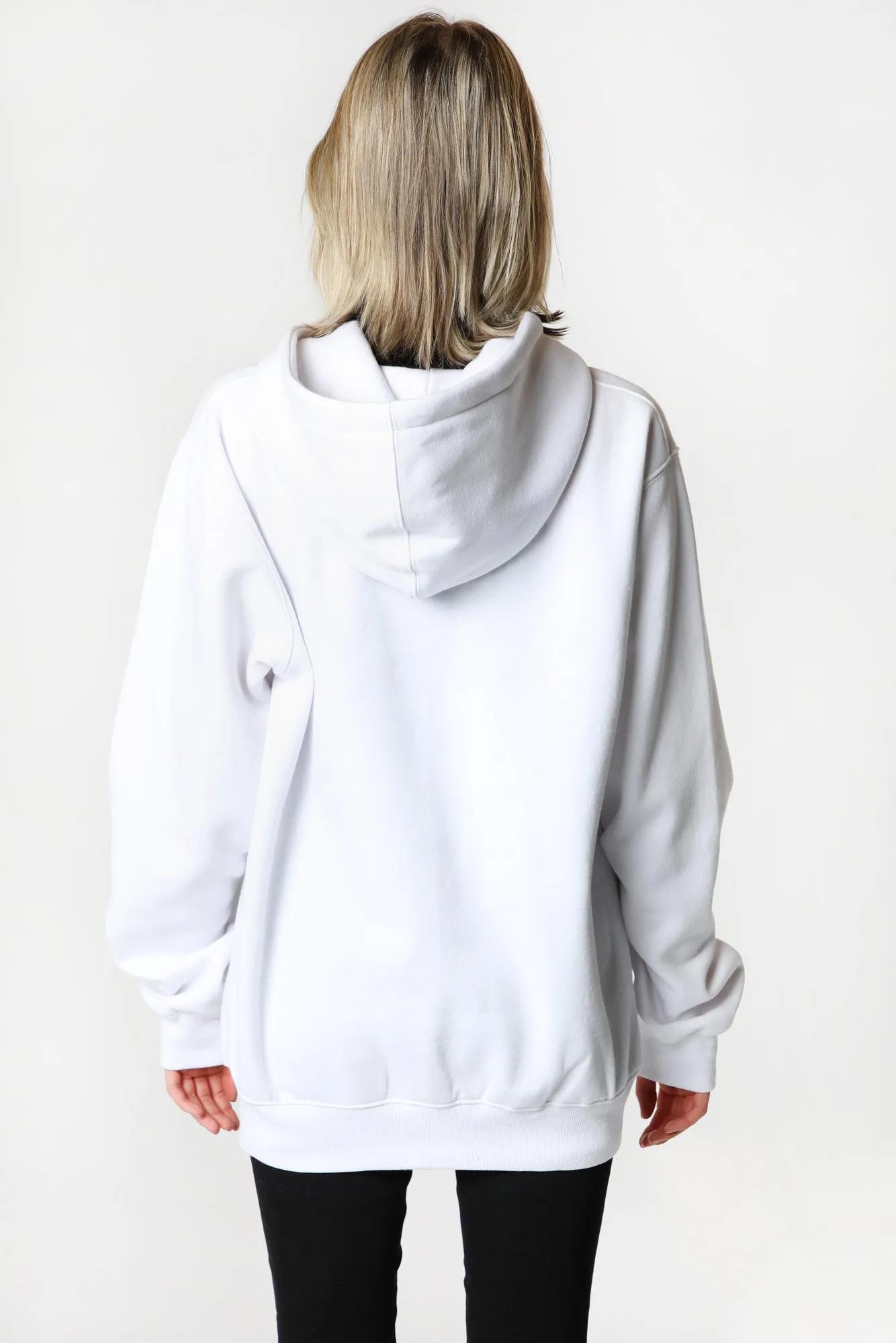 Womens Sovrn Voices Graphic White Zip-Up Hoodie