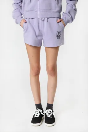 Womens Sovrn Voices Lilac Basic Fleece Shorts