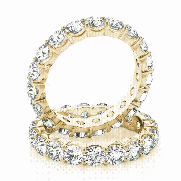 XENA 2.8 Carat Diamond Eternity Band in 14K - 18K Gold or Platinum 15 pointer F Color VS1 Clarity U Shape Shared Prong By Mike Nekta SIZE 4.5 to 5.5